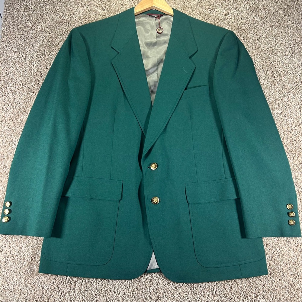 Jack Nicklaus USA Blazer Mens 42R Green Tournament Series Dillard's Gold Buttons